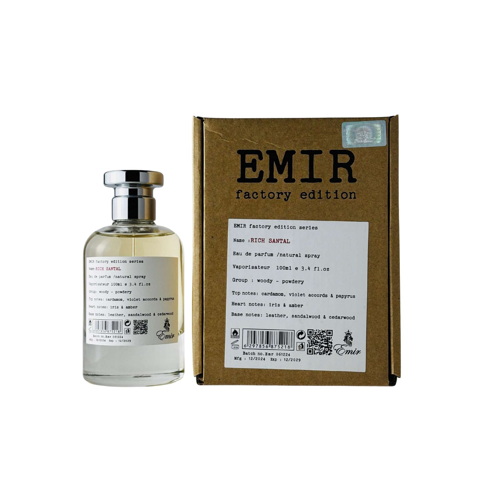 
Rich Santal Emir Factory – Woody Aromatic Unisex Decant
